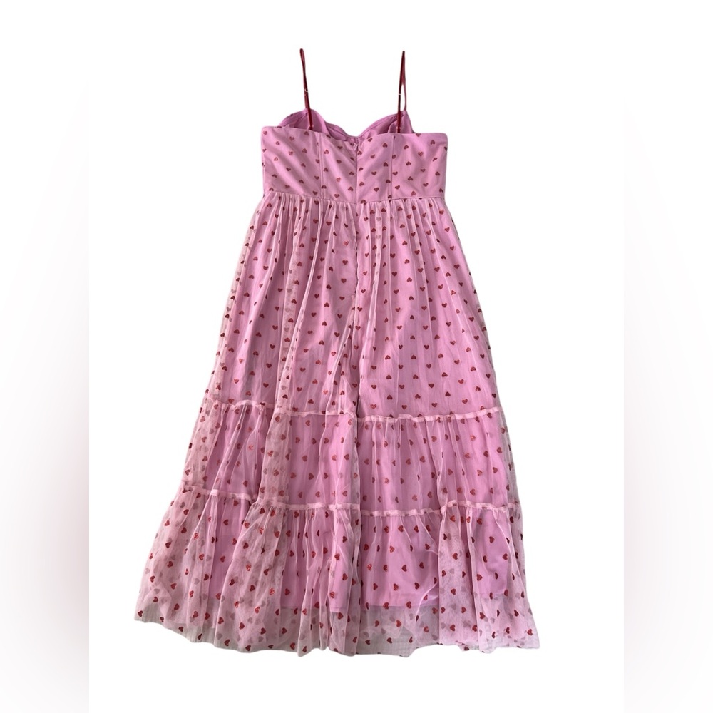 Betsey Johnson Pink Heart Midi Dress - Picture 3 of 7